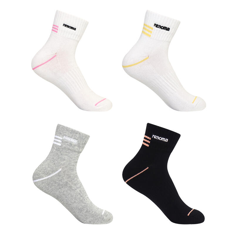 RENOMA Women's Sports Ringle Point Short Socks (3 Pairs)