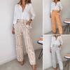 Completi Due Pezzi da Donna Camicie a Maniche Lunghe con Bottoni e Pantaloni Lunghi Set Elegante per Affari Set Casual per Ufficio