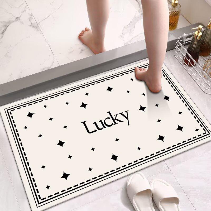 Toilet Diatom Mud Quick-Drying Floor Mat Bathroom Door Mat Household Toilet Door Carpet Cushion Non-Slip Foot Mat