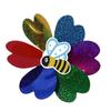 Children's Smiley Face Sunflower Pinwheel with Cartoon Design
