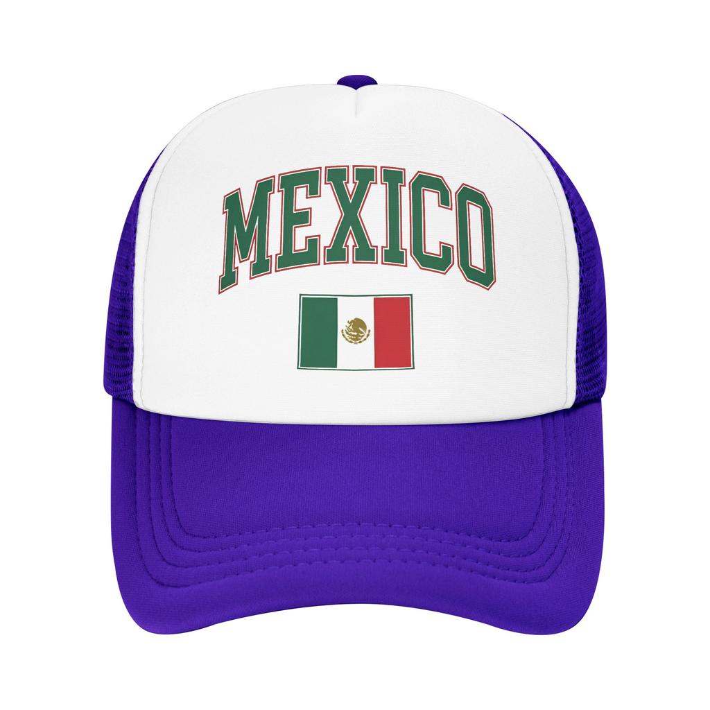 Summer Mesh Sun Hats Mexico Mexican Flag Pride Heritage Spring Baseball Cap Trucker Hat UnisexTeens Sunscreen Baseball Caps