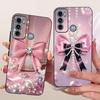 Für Motorola Moto G40 Fusion / Moto G60 Handyhülle Schleifenmuster Bunt Schmetterling Blume Rückseite Weiche Matte Silikonhülle