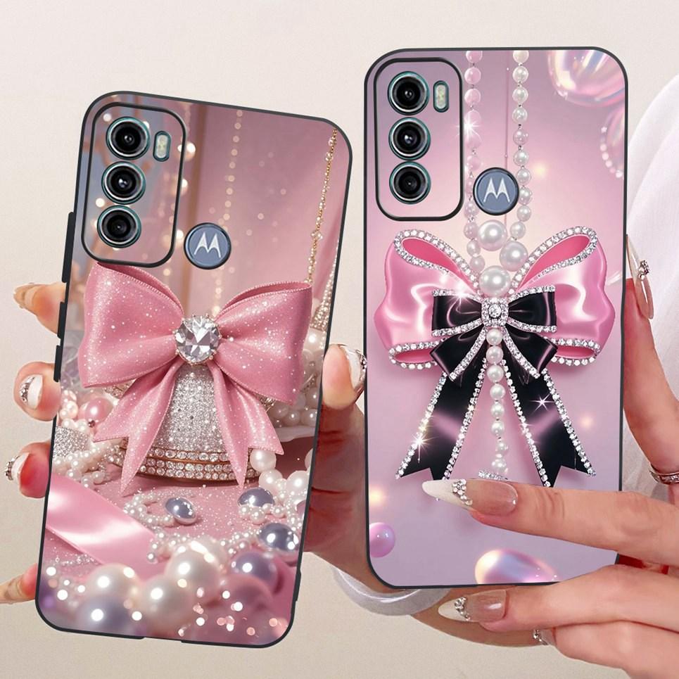 Für Motorola Moto G40 Fusion / Moto G60 Handyhülle Schleifenmuster Bunt Schmetterling Blume Rückseite Weiche Matte Silikonhülle