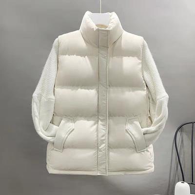 Gilet Gilet en Coton Duveté pour Femme Veste Courte