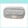 Korean Style Large Capacity Multi Layer Canvas Pen Bag For Students Organizer With Dividers For Girls