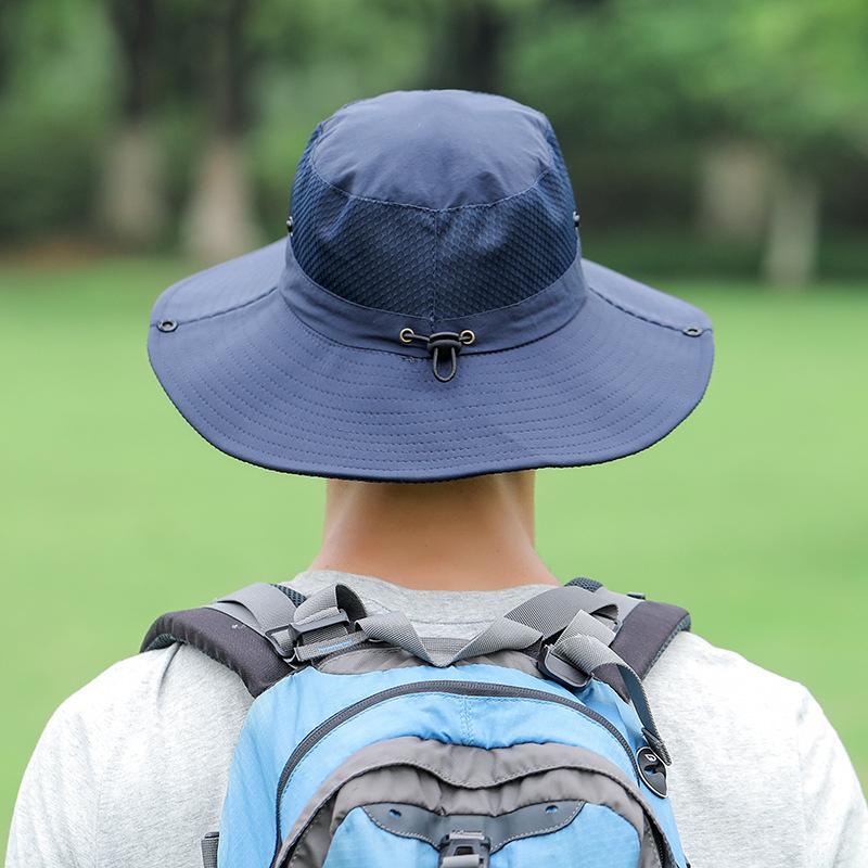 Outdoor Breathable Mesh Hiking Fishing Hats For Women Men Summer UV Protection Sun Hats Fisherman Caps Male Bucket Hat