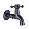 Torneira mais longa para jardim ao ar livre, latão preto, montagem na parede, canto do banheiro, máquina de lavar, banho, esfregão, piscina