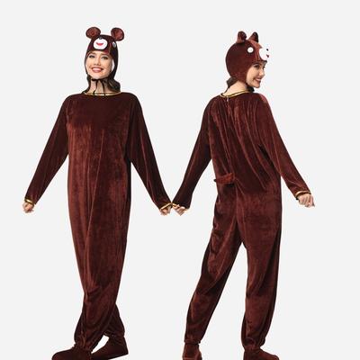 Halloween Cartoon Animal Onesie Man-eating Bear Brown Bear Animal Costume Cosplay Costume