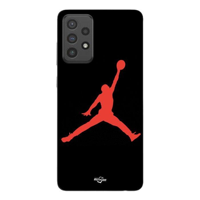 Coque de téléphone - MANIACASE - Samsung Galaxy A33 5G - Jordan logo 23 - Silicone TPU - Rouge