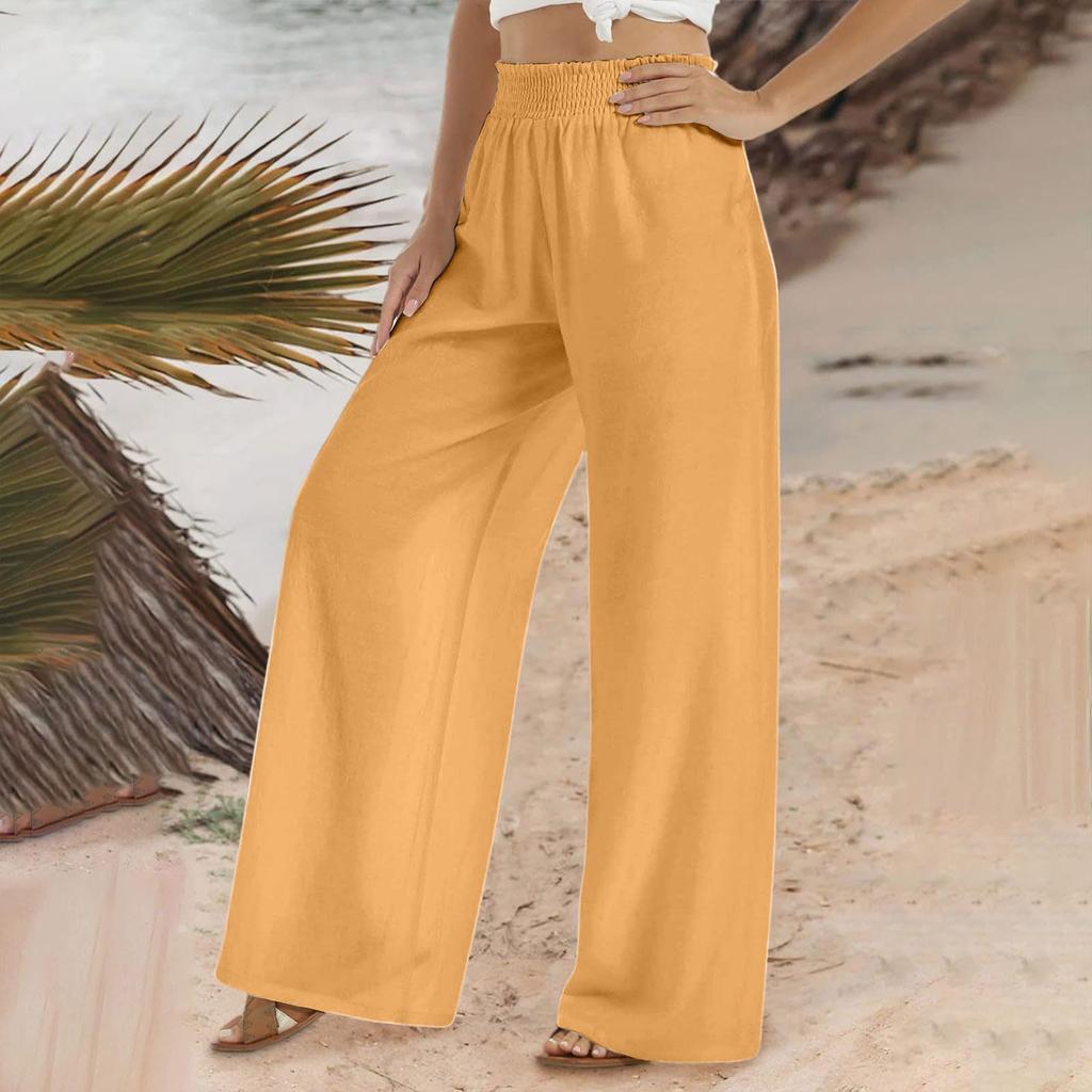Women's Fashion Plus Size Women's Elastic Waist Casual Pants Sweatpants