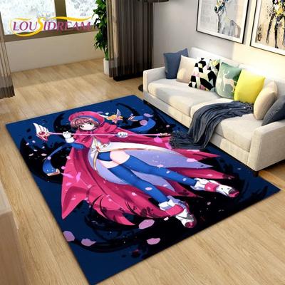 Covor de zonă drăguț Cardcaptor Sakura cu desene animate, covor pentru sufragerie, dormitor, canapea, covoraș, decorare, covorașul antiderapant pentru copii se joacă