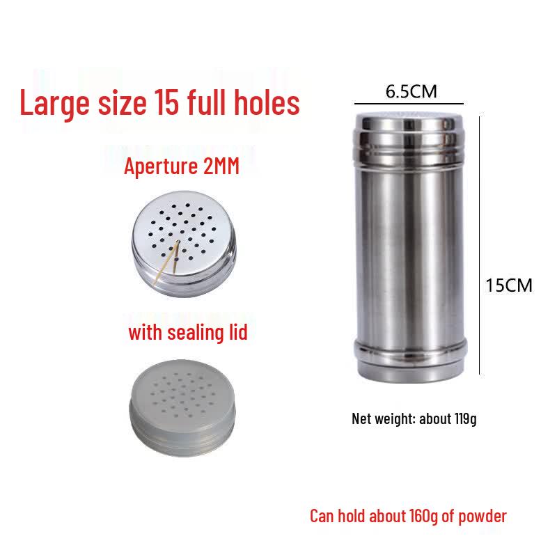 LIEI Stainless Steel Seasoning Jar with Plastic Lid
