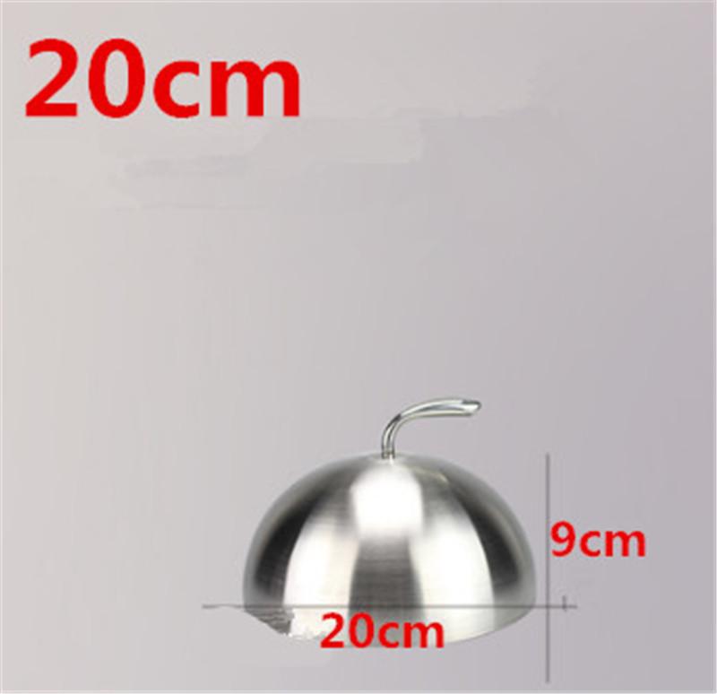 Golden and Stainless steel steak cover luxury western food covers thick iron plate cover 20cm to 28cm gold non-magnetic food lid