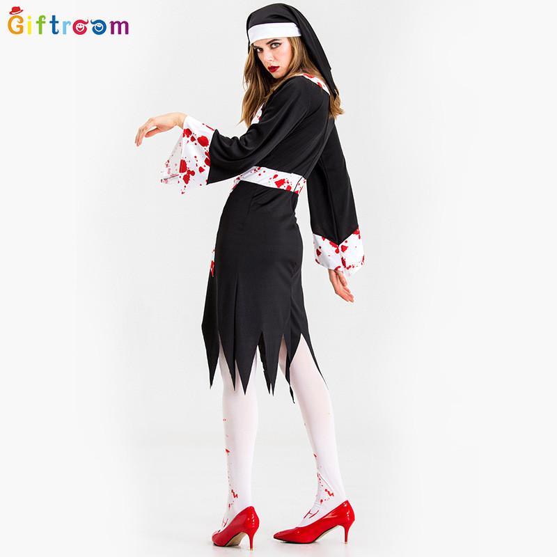 Themed Exquisite Halloween Adult Costume Featuring Devil Blood Witch Design Dress