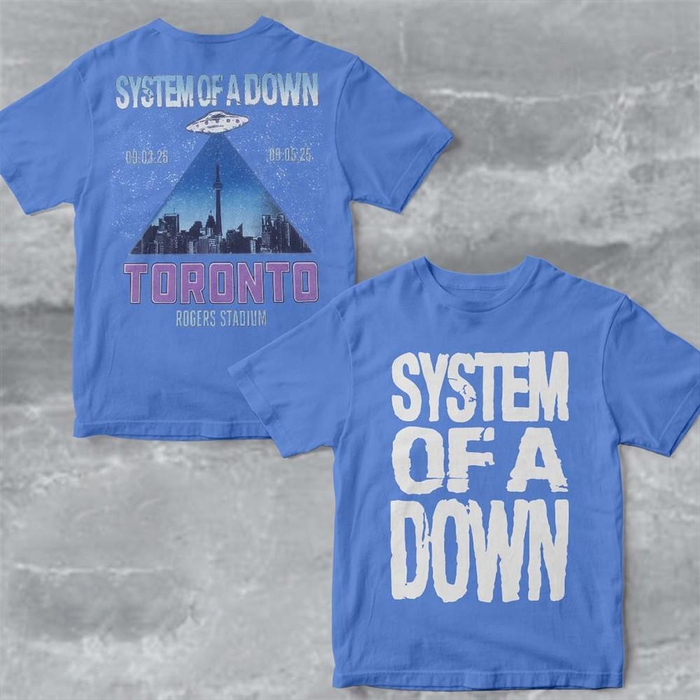 

System Of A Down Toronto Canada 2025 Rogers Stadium T Shirt On September 3 And 5 M