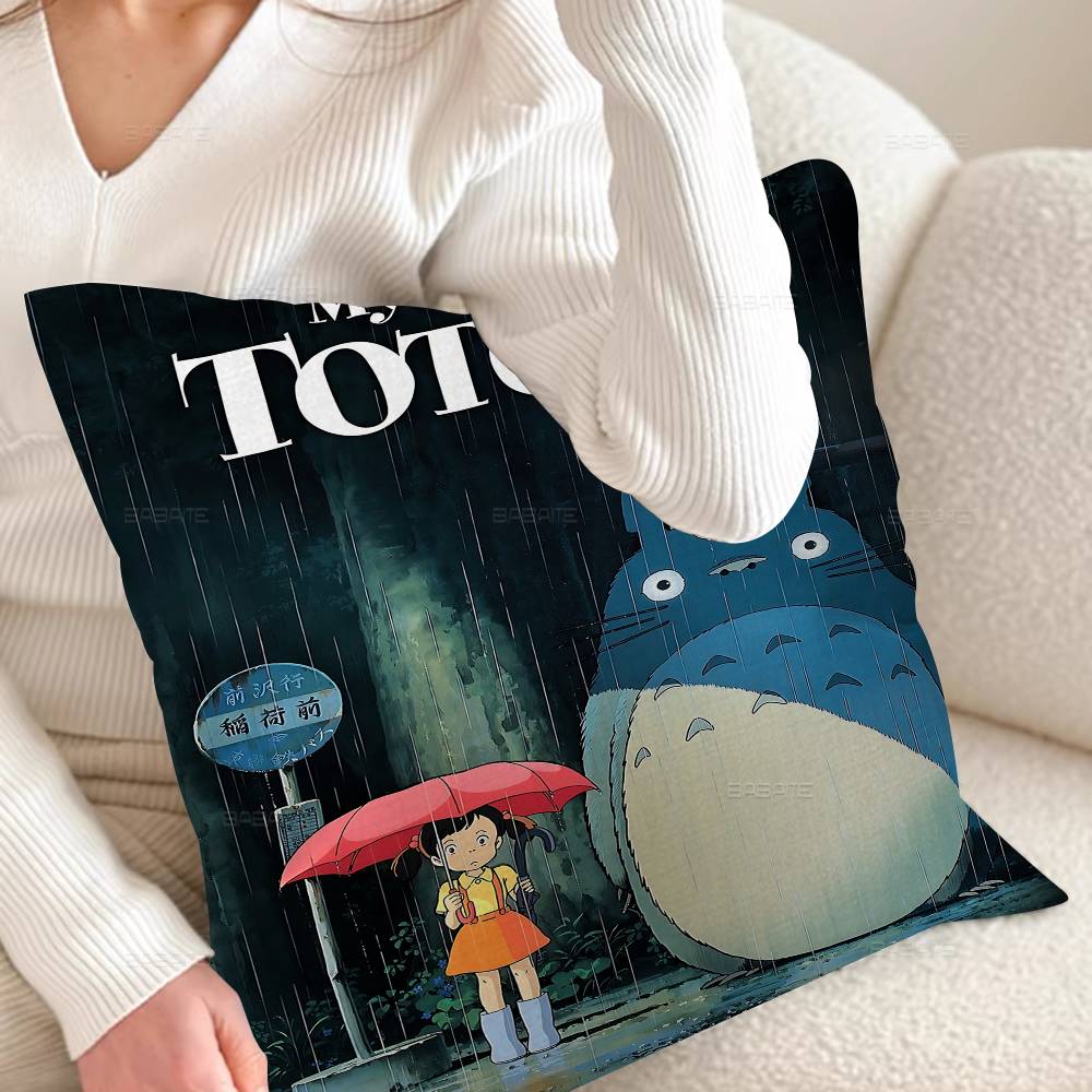 Anime M-Mein N-Nachbar T-Totoro Glücklicher Drache Kissenbezug Sofakissenbezug Heimzimmer Dekoration Kindergeschenk