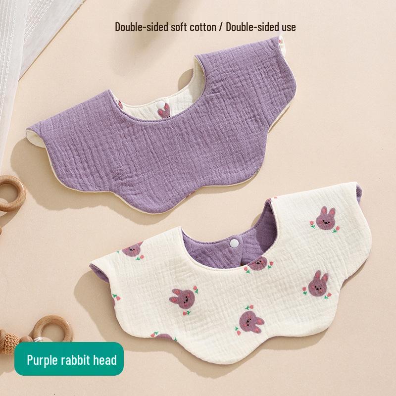 Korean Style 360° Waterproof Baby Bibs - Double-Sided Pure Cotton Gauze