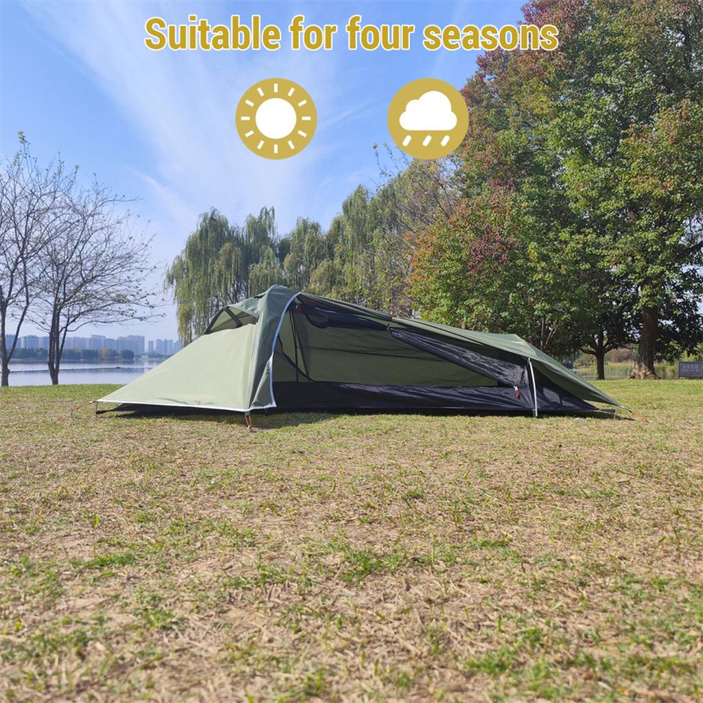 Tent Ground Cloth for Backpacking Tent 1 Person Ultralight Aluminum Pole Stormproof Camping Tent Suitable for Four