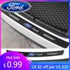 New 2026 Car Sticker 2025 Hot 1Pcs Car Carbon Fiber Rear Bumper Trunk Protection Stickers for Ford Focus Fiesta EcoSport ESCORT