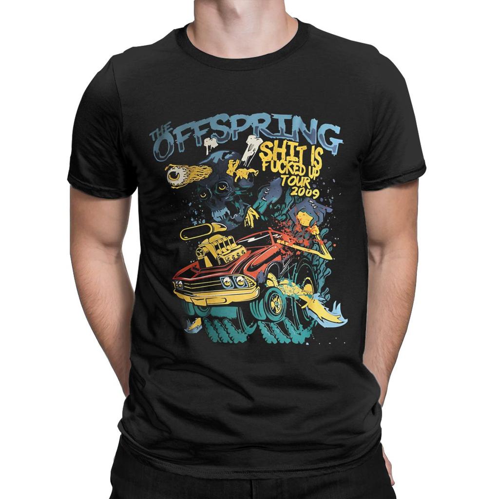 Punk The Offspring Funny T Shirt Men's Cotton Unique T-Shirts Round Neck Tees Short Sleeve merch Plus Size