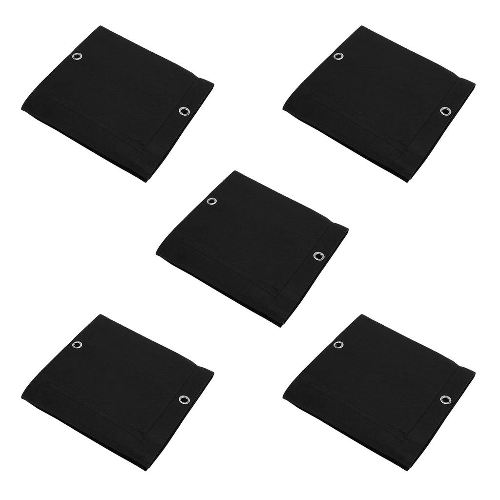 5Pcs Plant Growing Bags Wall Mounted Degradable 3‑Pockets Planter Garden Accessory