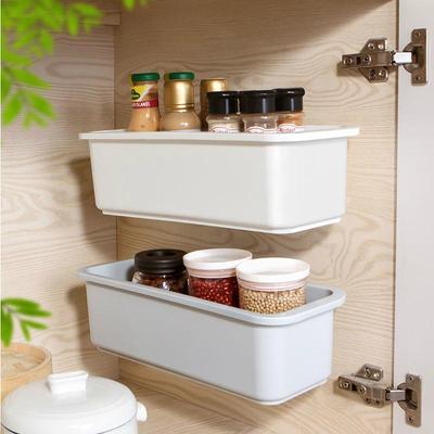 Punch-Free Wall-Mounted Pull-Out Storage Rack for Bathroom and Kitchen