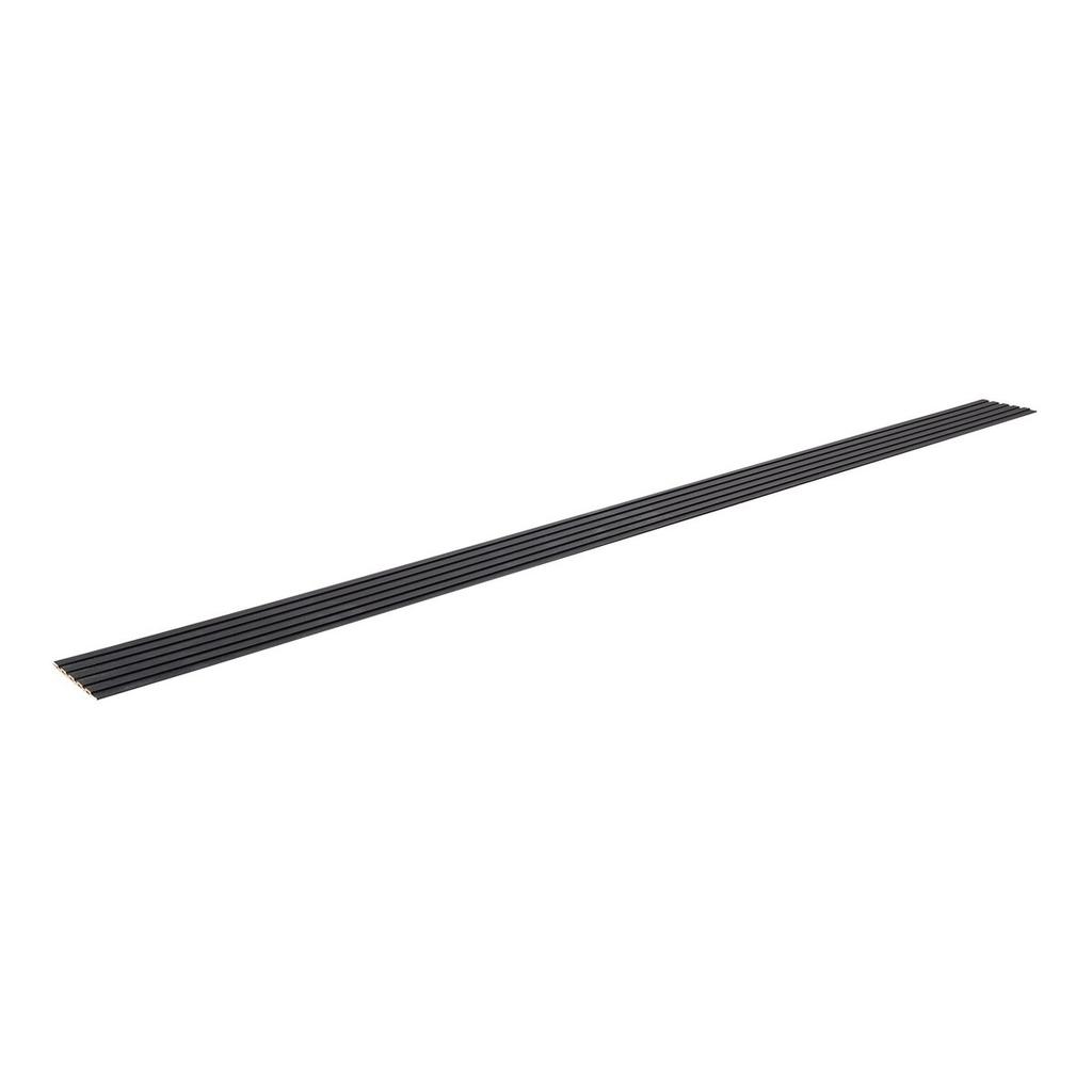Wood Slat Acoustic Panels 8 PCS 96 X 6 Inch for Modern Wall Matte Black