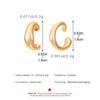 Fashion Metal C-Shaped Chunky Ear Clip Earrings for Women Men Simple Gold Color Non-Piercing Ear Cuff Earrings Jewelry Gifts