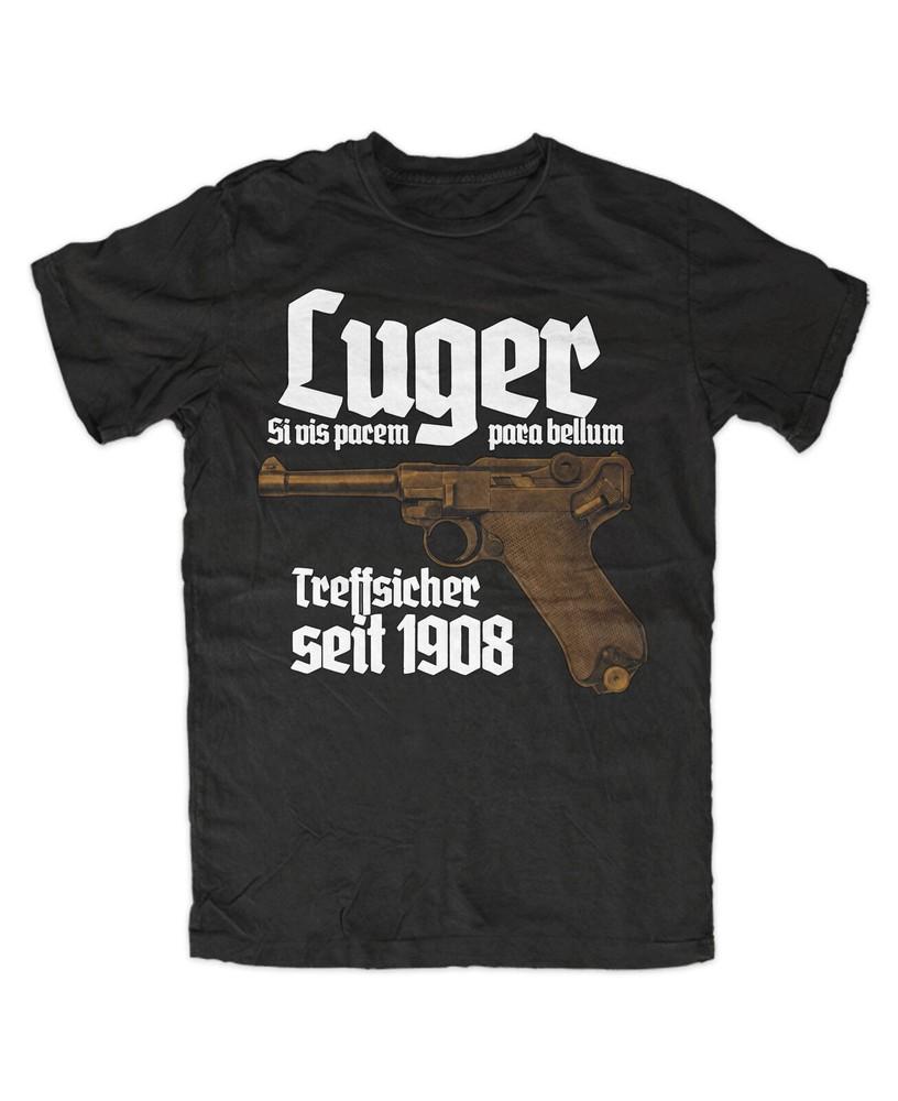 Luger премиум футболка пистолет 08, парабеллум, самозарядное оружие, Германия Унисекс футболка S