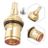 1/2pc Replacement Tap Valves Brass Ceramic Disc Cartridge Inner Faucet Valve For Bathroom, Clockwise Or Anti-clockwise