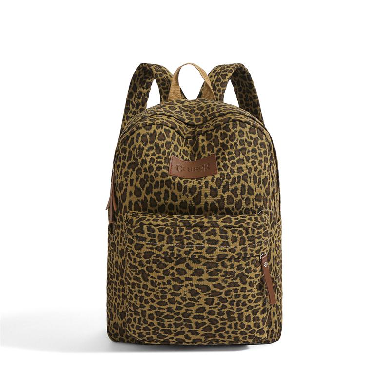 

Вінтажний рюкзак з леопардовим принтом Жіночий легкий дорожній рюкзак великої місткості Студентський шкільний рюкзак зелений