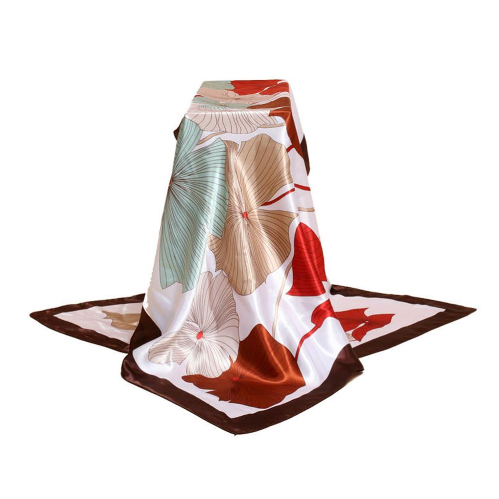 Muslim Style Women Delicate Printing Simulation Silk Scarf