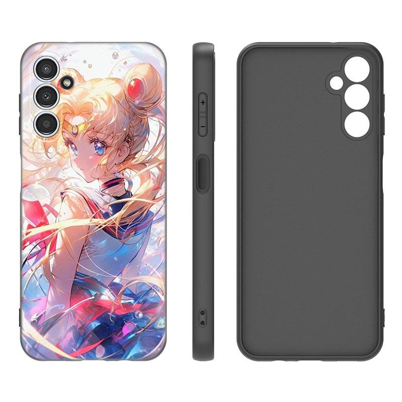 Японский мультяшный чехол Sailor Moom для телефона Samsung A13 A32 4G A23 A25 A34 A35 A52S A53 A54 A55 A73 A12 A14 A15 A31 A33 A50 A51 A72
