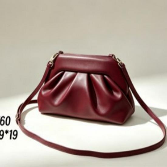 Women's Fashionable Pleated Underarm Clutch & Crossbody Bag
