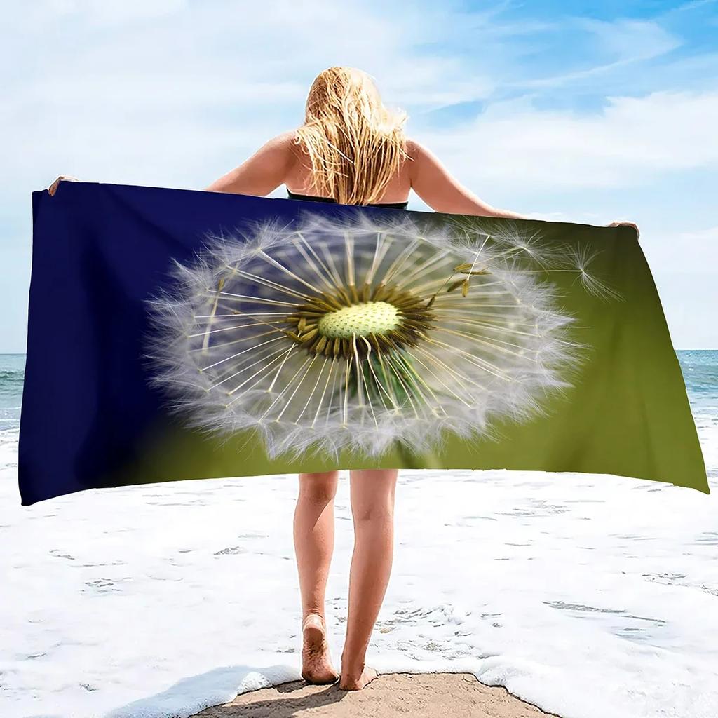 Oversized Beach Towel , Dandelion Extra Large Big Pool Swim Travel Soft Towel Blanket for Camping Travel Lounge Chair Cover Gift