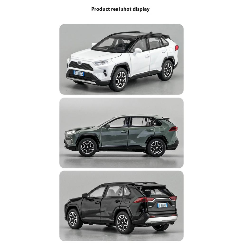 1/32 alloy Toyota RAV4 car toy model, exquisite desktop ornaments, best collection for car model enthusiasts, Halloween gifts