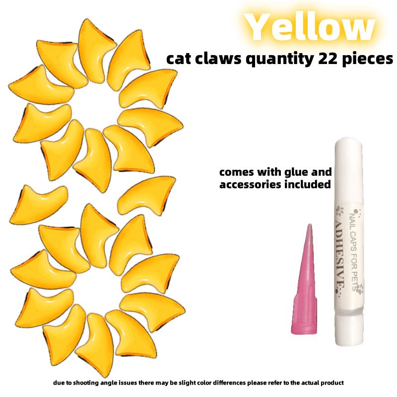 20 Stück Schicke Kratzfeste Haustier-Nagelkappen für Katzen - Strapazierfähiges PVC, Nicht-Elektrisch, Modisches Katzenzubehör-Set