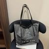 Solid Color Transparent Jelly Bag Multi Function Letter Prints Handbags Cute Armpit Bags  Summer