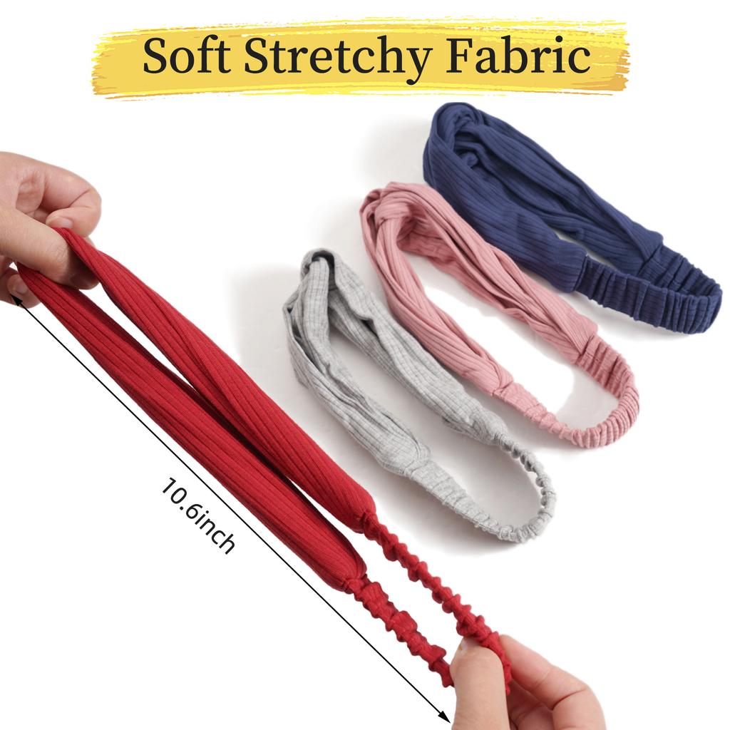 1pcs New Headband Women Solid Color Knotted Hairband knitting Hair Hoop Girls Retro makeup Hair Accessories