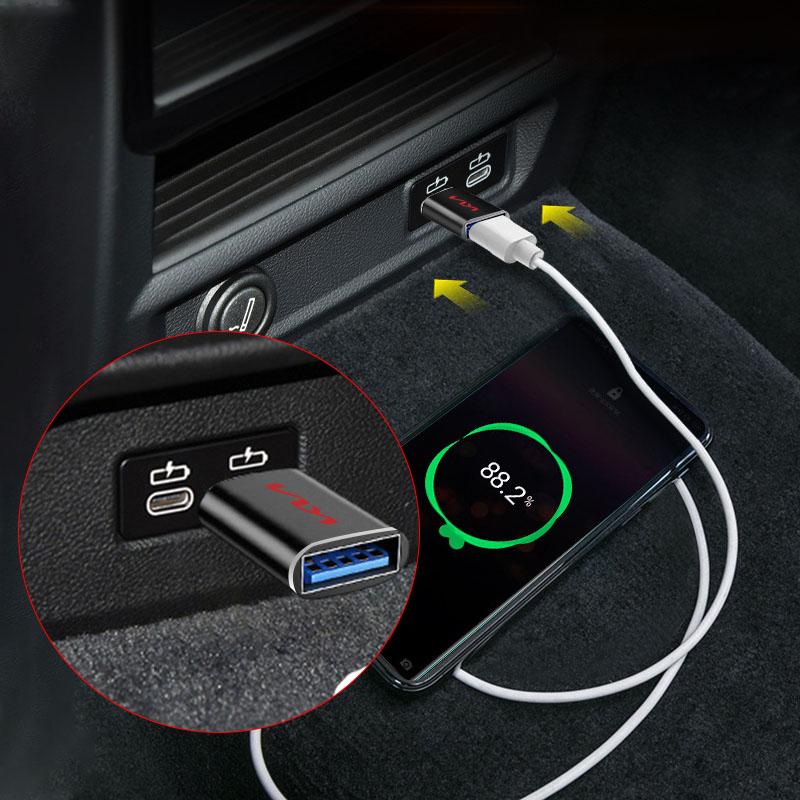 Câble Convertisseur Adaptateur de Charge USB Type C pour Voiture Accessoires de Voiture Pour KIA Sportage Ceed Rio 3 4 Picanto Sorento Optima Cerato Soul Amanti
