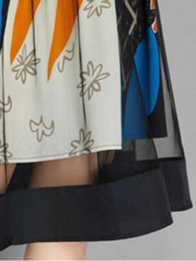 Xitao Patchwork Gaze Casual Personality Print Damekjole DMJ1457