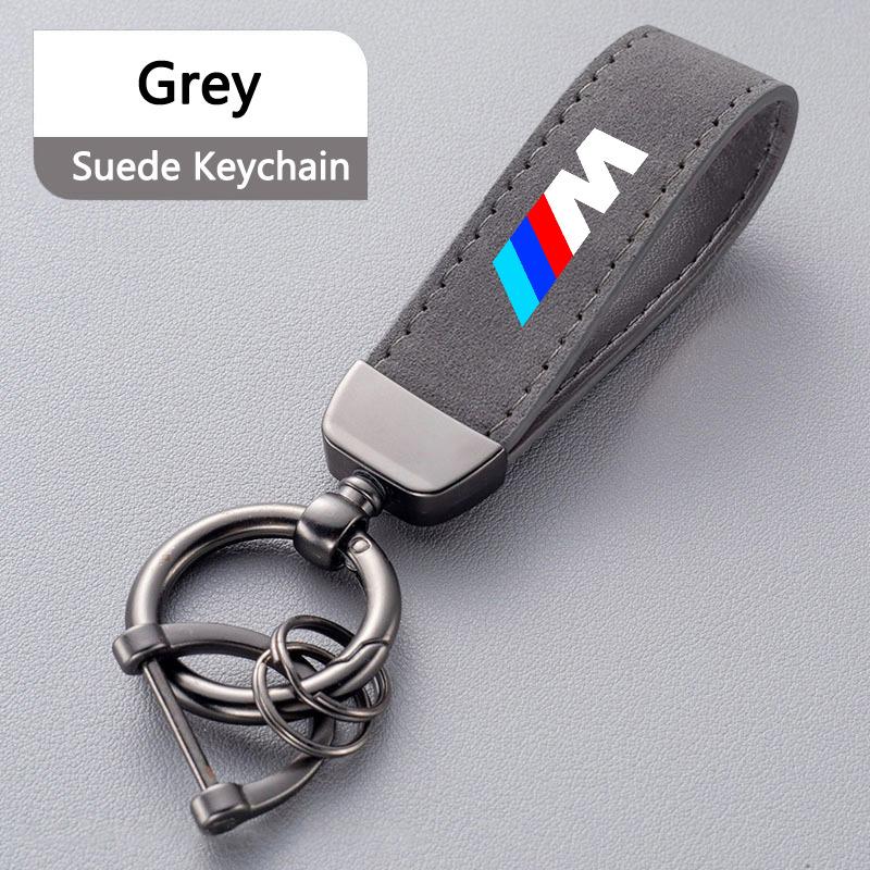 1PC Suede Car Logo Keyring Keychain Key Chain Pendant For BMW M 1 2 3 4 5 7 Series X1 X3 X4 X5 X6 X7 F10 F30 E46 E60 Accessories Cypd20