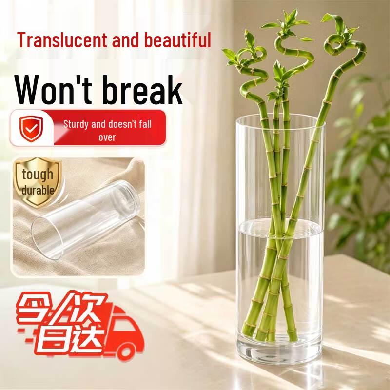 Befute Transparent Plastic Hydroponic Flower Vase