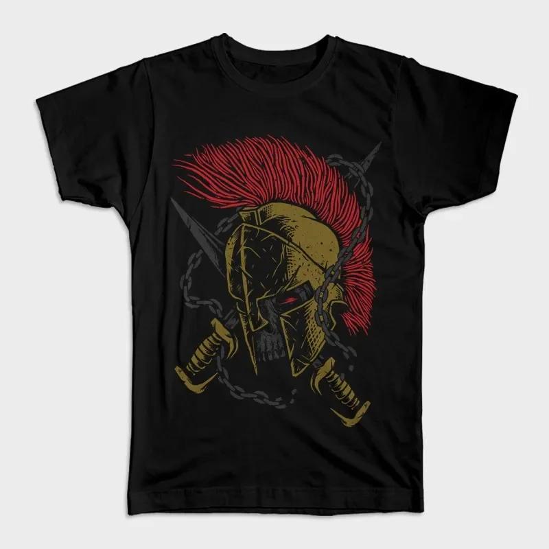 Spartan Warrior TShirt 100 Cotton ONeck Short Sleeve Casual Mens Tshirt Size S3XL S