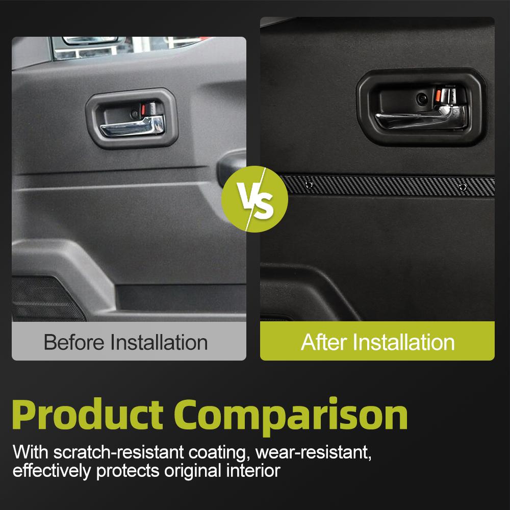 For Suzuki Jimny 2018-2025 Car Door Panel Anti-scratch protector Decorative Strips 3/5 Doors ABS Trim Auto Interior Accessories