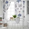 Marine Creatures Turtles Starfish Corals  Jellyfish Blackout Curtains For Living Room Bedroom Window Treatment Drapes Home Decor
