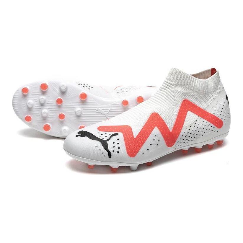 Puma Future Match + Ll Mg Turf Low Top Soccer Shoes Men Soccer Shoes White Red Black 107367-01