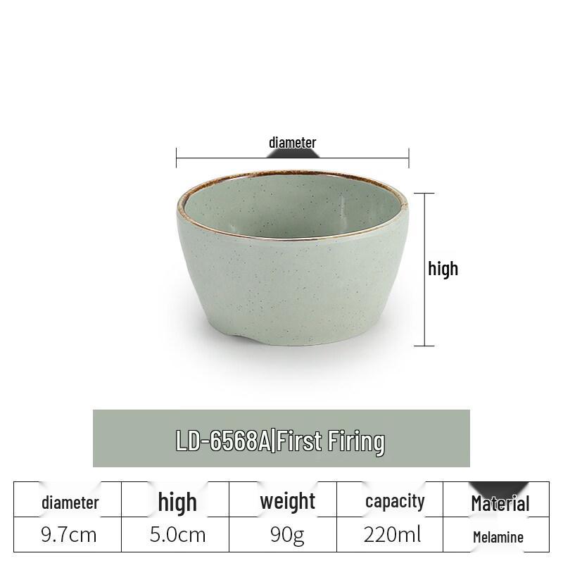 Chang Yu Wang Blue-Gray Speckled Melamine Tableware