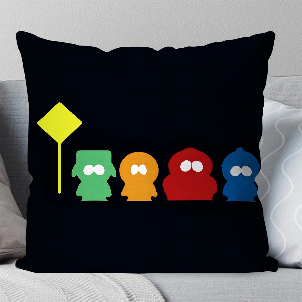Animated Movie S-South Park Pillow Case Square Pillow Bedroom Sofa Leisure Comfort Cushion Car Living Room Home Decoration 40X40