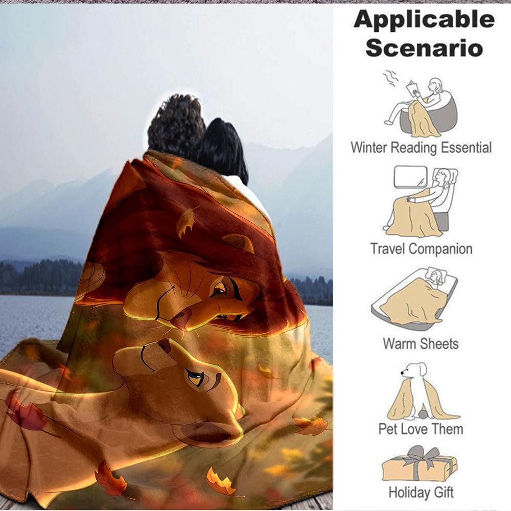1Pc Autumn Love Woods Flannel Blanket, Soft And Comfortable, Casual Warm, Camping Travel, Christmas, Halloween Xmas Gift Es162